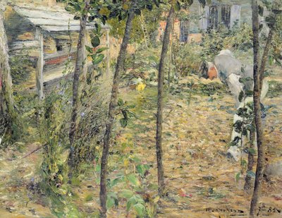 In the Garden, 1885 by Charles Angrand